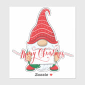Sticker gnome de Noël Joyeux (Feuille)