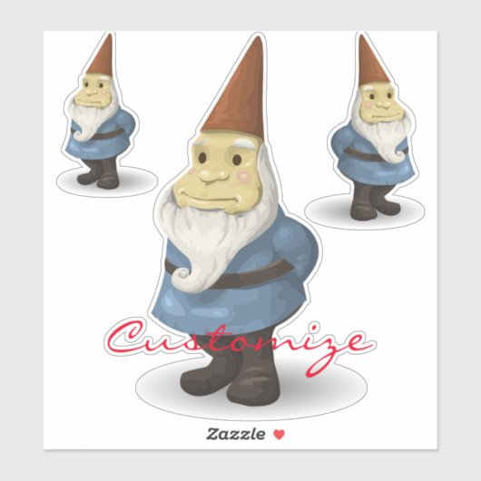 Sticker Gnome de vacances d'hiver Thunder_Cove (Feuille)