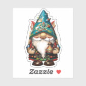 Sticker Gnome du Jardin mignon (Feuille)