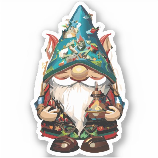 Sticker Gnome du Jardin mignon (Devant)