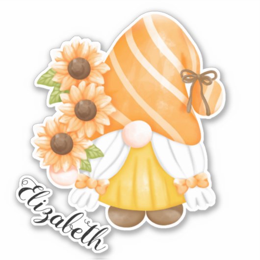 Sticker Gnome et Sunflower (Devant)