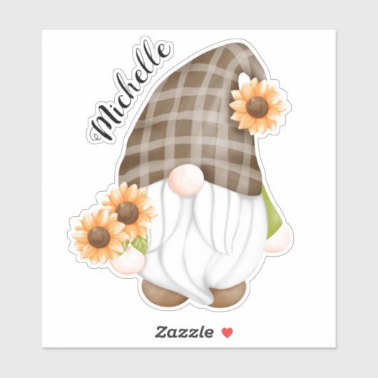 Sticker Gnome et Sunflower (Feuille)