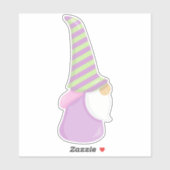 Sticker Gnome mignonne, Gnome de jardin, Petite Gnome, Bar (Feuille)