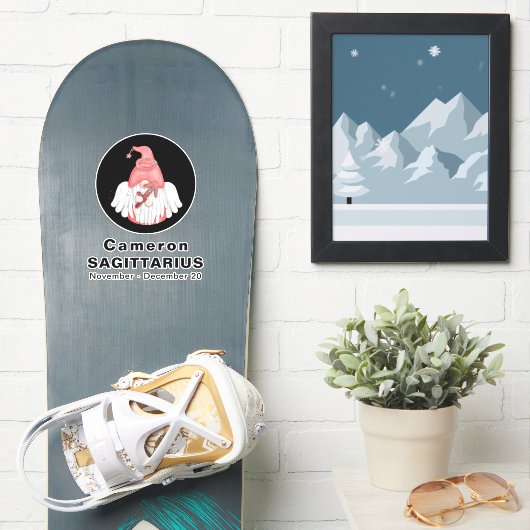 Sticker Gnome Sagittarius Astrologie Signal Angel 8" Vinyl (Snowboard)