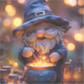 Sticker Gnome souriant Stirring Magic Pot (Recto)