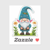 Sticker Gnome Whimsical Cute Adorable Gonk Cartoon Graphiq (Feuille)