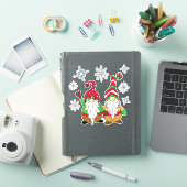 Sticker Gnomes de caricature mignons et flocons de neige N (Couverture iPad)