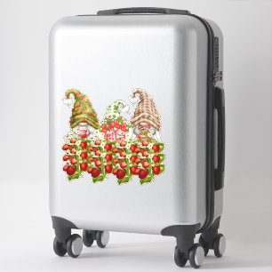 Sticker Gnomes de fraises un champ de fraises 14"x14"