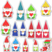 Sticker Gnomes de Noël Assortis (Devant)