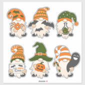 Sticker Gnomes d'Halloween mignon (Feuille)