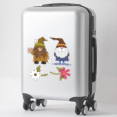 Sticker Gnomes et Fleurs Grandes (Sur valise)