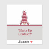 Sticker Gnomie vacances de texte personnalisées (Feuille)