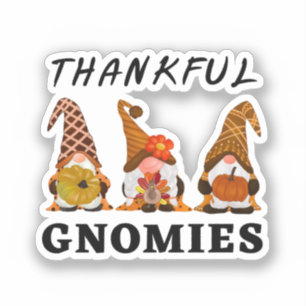 Sticker Gnomies de remerciement avec le mignon trio d'auto