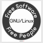 Sticker GNU/Linux (Feuille)