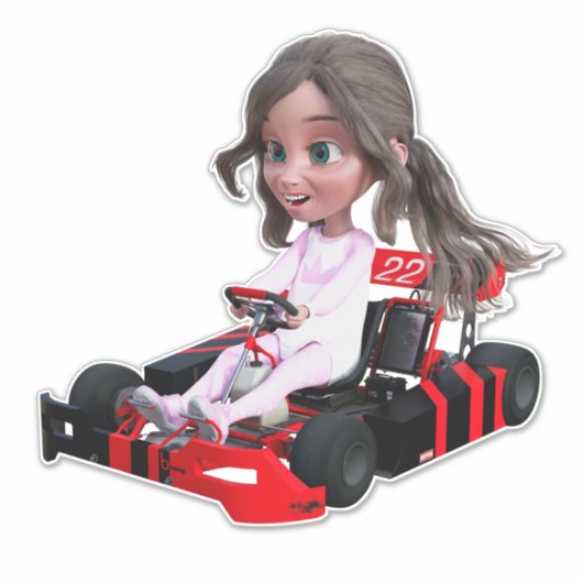 Sticker Go-Kart (Devant)