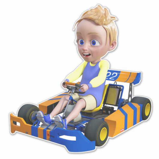 Sticker Go-Kart Boy (Devant)