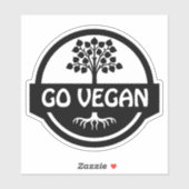 Sticker Go Vegan, (Feuille)