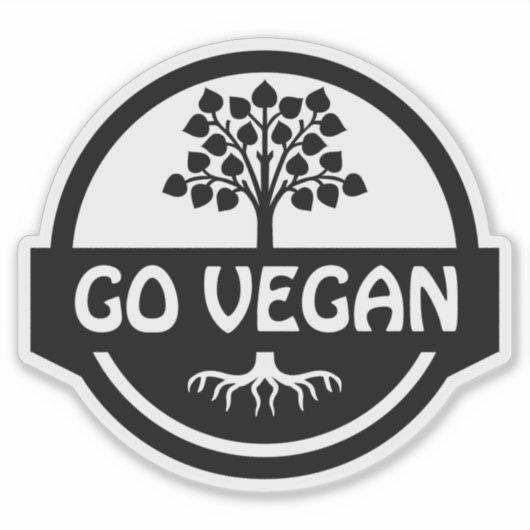 Sticker Go Vegan, (Devant)