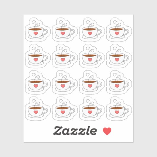 Sticker Gobelets à Café Mini Doodle Calendrier Planificate (Feuille)