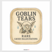 Sticker Goblin Tears - Halloween Apothecary Label (Feuille)