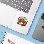 Sticker Godfrey, Géorgie (Ordinateur portable avec iPhone)