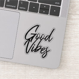 sticker "GOEDE VIBES" doorzichtig
