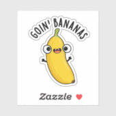 Sticker Goin Bananes Funky Fruit Pun (Feuille)