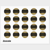 Sticker Gold & Black Rose 50e anniversaire (Feuille)