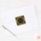 Sticker Gold Black Stripe fête d'anniversaire (Enveloppe)