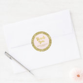 Sticker Gold Blush Baby shower Merci Favoriser (Enveloppe)