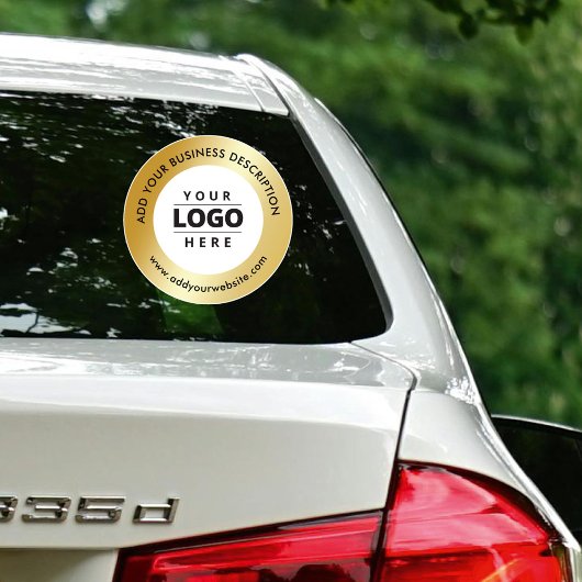 Sticker Gold Business Logo Website Car Window Decal
