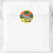 Sticker Gold Coast Elephant et Palm Tree (Sac)
