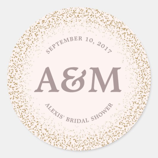 Sticker Gold Confetti Fête des mariées Favoriser (Devant)