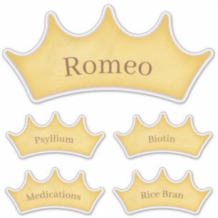 Sticker Gold Crown Grange Tack & Feed Nom de la chambre Ét