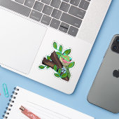 STICKER GOLD DUST DAY GECKO (Ordinateur portable avec iPhone)