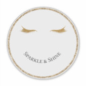 Sticker Gold Eyelashes girly glam parties scintillant sour (Devant)