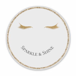 Sticker Gold Eyelashes girly glam parties scintillant sour