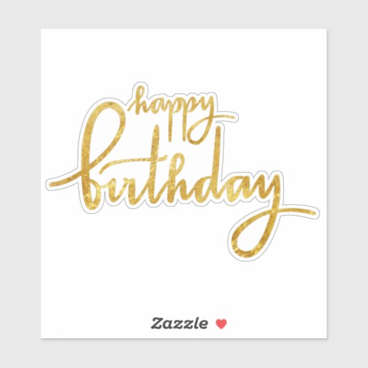 Sticker Gold Foil Anniversaire (Feuille)