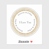 Sticker Gold Forever Love Mariage (Feuille)
