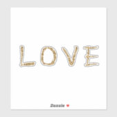 Sticker Gold Glitzy Parties scintillant Glam Love (Feuille)