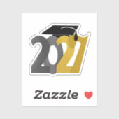 Sticker Gold Gray Class of 2027 Graduation (Feuille)