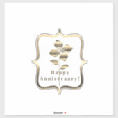 Sticker Gold Happy Anniversary (Feuille)