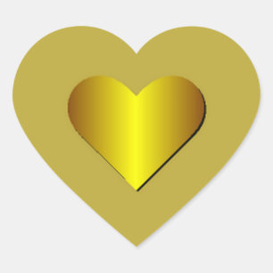 Sticker Gold Heart