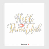 Sticker Gold Hello Belles lèvres (Feuille)