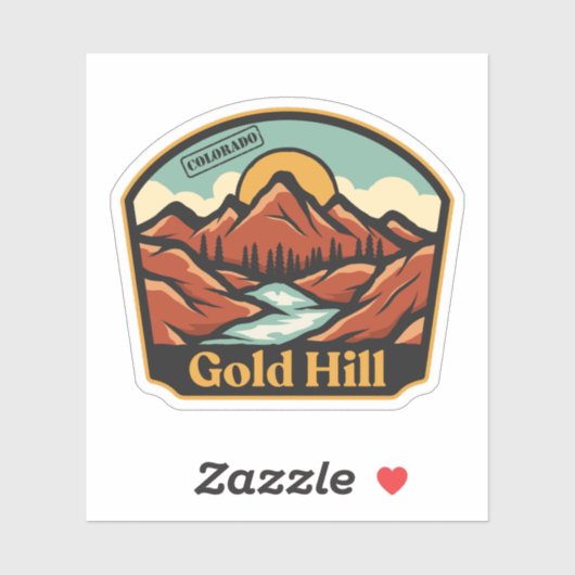 Sticker Gold Hill, Colorado (Feuille)