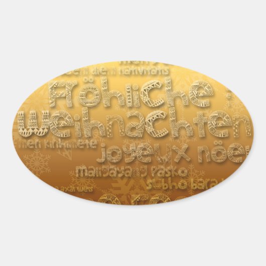 Sticker Gold International Weihnachten Navidad O (Devant)