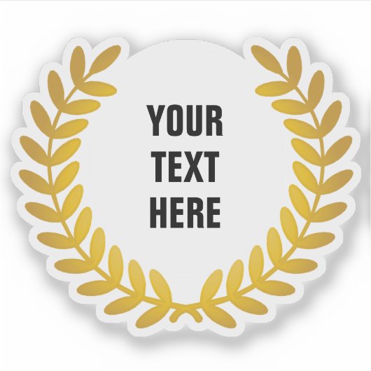 Sticker Gold laurel Wreath award ajouter des mots (Devant)