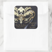 Sticker Gold Masquerade Black Party (Sac)