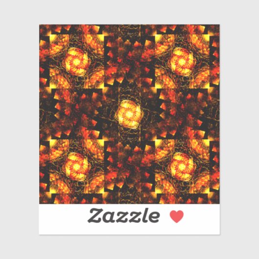 Sticker Gold Modern Boho Elegant Abstract Art Pattern #506 (Feuille)