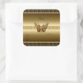 Sticker Gold On Gold Butterfly Carré 2 (Sac)